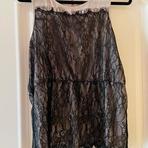 Black Lace Sleeveless Top